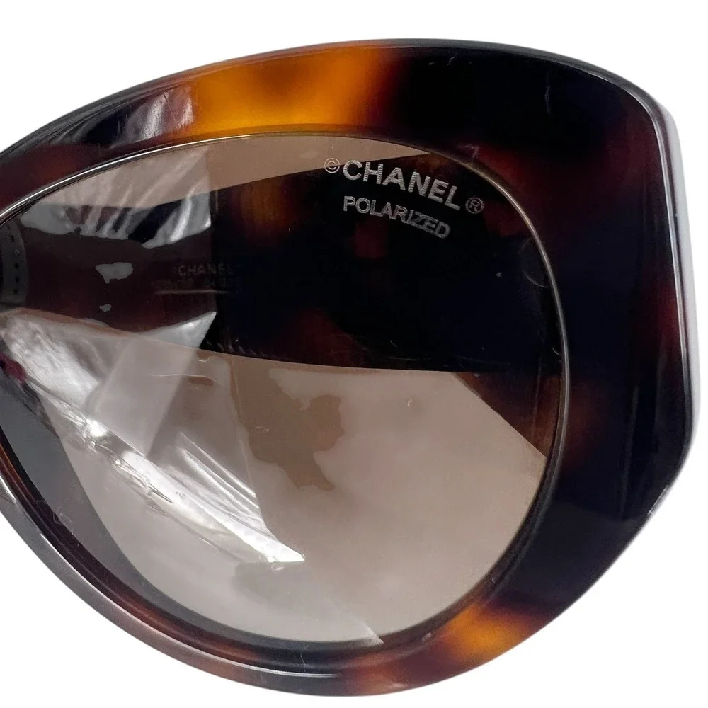 Chanel CH5492-A Polarized Butterfly Large CC Tortoise Sunglasses